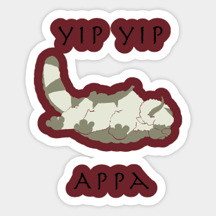 Avatar, Aang. Yip yip Appa. ATLA Sticker